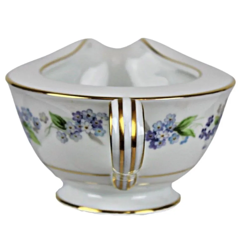 Noritake Creamer Fine China Ramona Purple Flowers Pattern 5023 Gold Trim Vintage